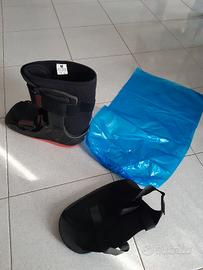 tutore piede  + copristivale+ ciabatta gesso