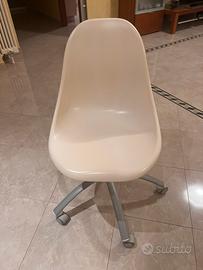 Sedia scrivania bianca