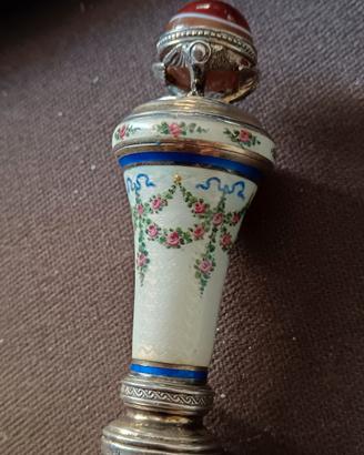 Un sigillo da cera lacca antico, ceramica-argento