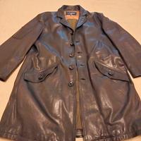 Giaccone in pelle nero Armani jeans taglia 52 