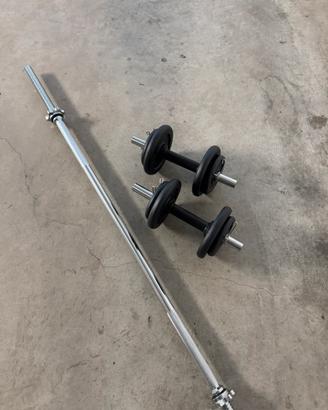 Set manubri e bilanciere