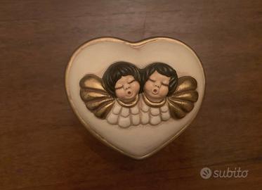 Scatola portagioie a cuore con angeli di Thun