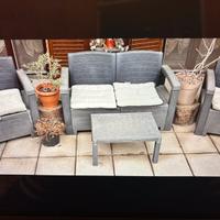 Salottino da esterno nero