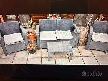 Salottino da esterno nero