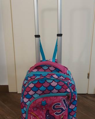 zaino scolastico marca SJ  con carrello x bambina
