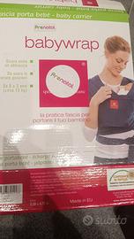 fascia porta baby carrier cotone blu