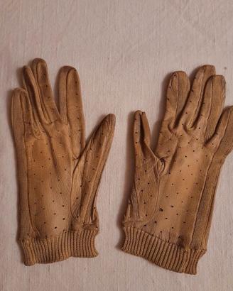 Guanti da guida vintage donna in vera pelle