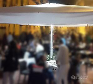 Ombrellone Leonardo alluminio bianco  CM 500x700