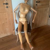 Manichino snodabile antico con stand