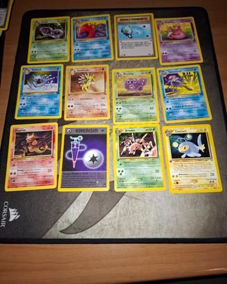 Carte pokemon prima edizione non comuni 