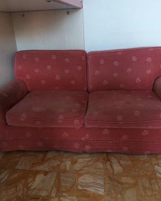 Divano letto rosso