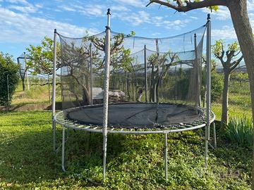 Trampolino Elastico Domyos con rete di protezione