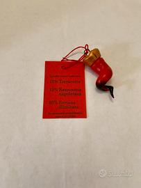 Corno porta fortuna napoletano in terracotta