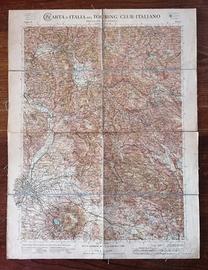 Antica cartina touring club italiano Bertarelli