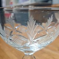 Set di 3 calici in cristallo vintage