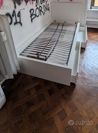 letto con cassetti contenitore 90x200