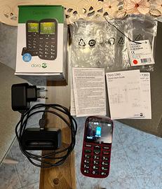 Telefono Doro 1360 x anziani dual sim Red