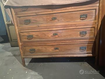 Cassettiera con marmo sopra stile liberty