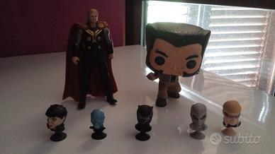 Lotto giocattoli marvel thor,deadpool, wolverine