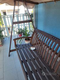 dondolo 4 posti legno 