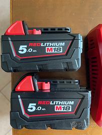 Batterie Milwaukee 5ah con caricatore