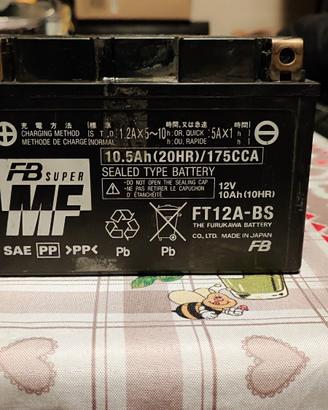 batteria moto 12v     FT12A-BS