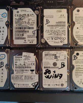 Lotto 8 HDD Laptop 2,5" 160-80-40GB testati