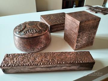 scatole in rame fatte a mano