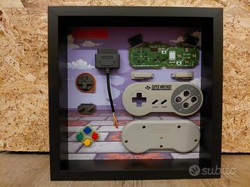 Shadow box Nintendo SNES controller 