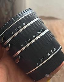 tubi di prolunga macchina fotografica