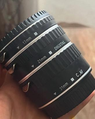 tubi di prolunga macchina fotografica