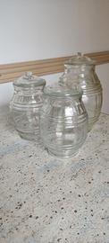 vintage vasi in vetro per cucina dispensa