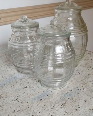 vintage vasi in vetro per cucina dispensa