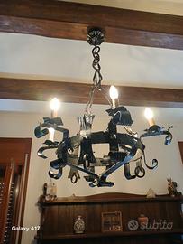 Set completo illuminazione ferro battuto forgiato 