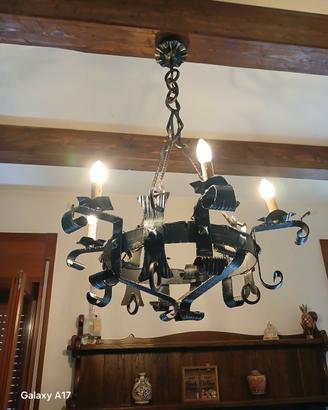 Set completo illuminazione ferro battuto forgiato 