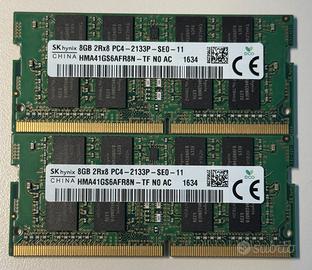 RAM laptop DDR4 SODIMM 2x8 GB 2133MHz - TOT 16GB