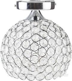 Lampada da Soffitto Cristallo Argento E27