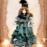 Bambola in porcellana stile vittoriano h.52cm