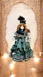 Bambola in porcellana stile vittoriano h.52cm