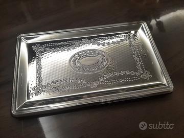 Vassoio legno argento 15 x 25 - ITS ARGENTI