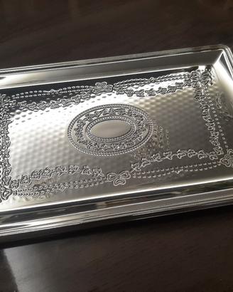 Vassoio legno argento 15 x 25 - ITS ARGENTI