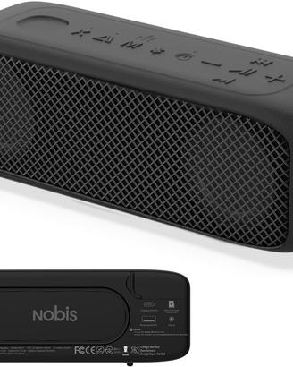 NOBIS Cassa Bluetooth 20W, Impermeabile, Nero