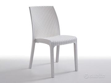 Sedie Impilabili Color Bianco Cod 3164B