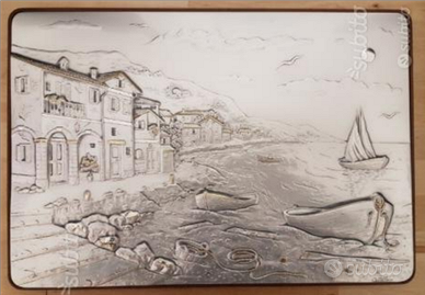 Quadro Paesaggio Marino in Argento 925