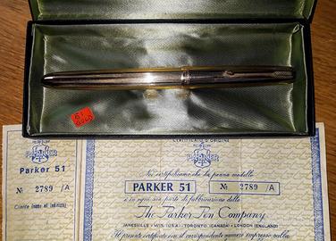 PENNA PARKER 51  STILOGRAFICA LAMINATA ORO 