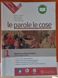 Libro scuola superiore: Le parole le cose Vol. 1