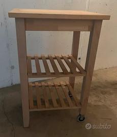 Tavolo portatutto cucina con rotelle 