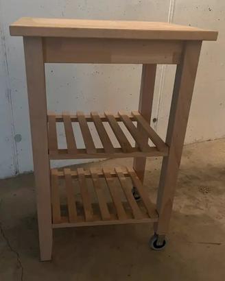 Tavolo portatutto cucina con rotelle 