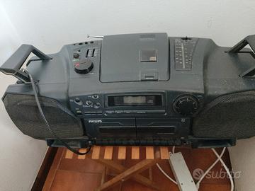 stereo portatile anni 90 con mangiacassette radio 