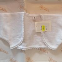 Coprispalle bianco cotone bimba cerimonia